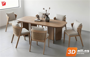 Dining Table Set Skp Files
